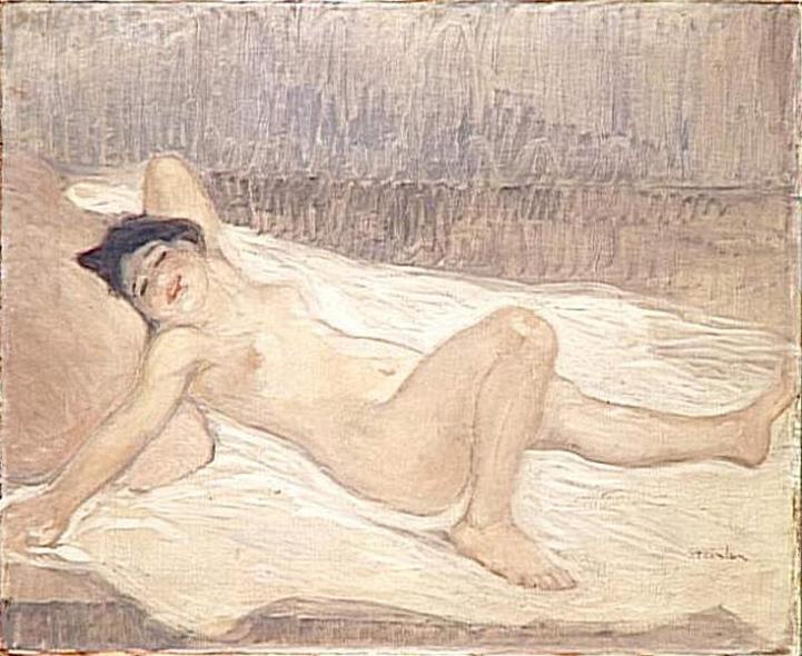 Theophile-Alexander Steinlen. Nude on the bed