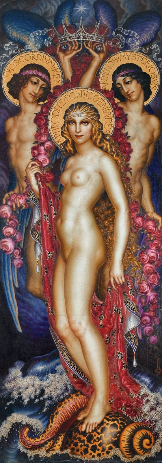 Nikolay Kalmakov. Aphrodite with Eros and Anteros. 1929