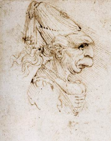 Leonardo da Vinci. Karikatur