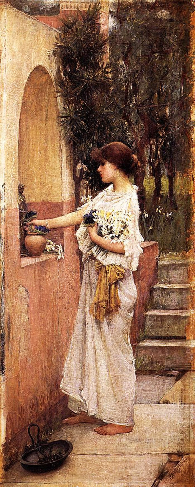 John William Waterhouse. Roman donation