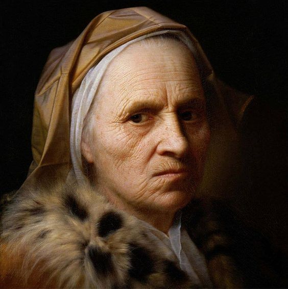 Balthazar Denner. Head of an old woman (Portrait of woman)