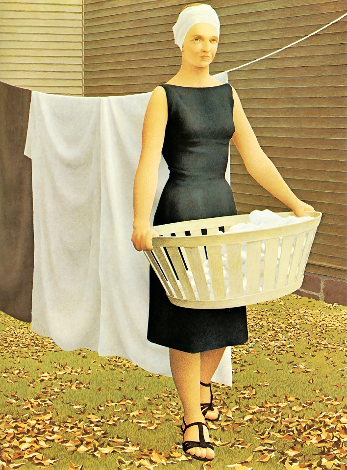 Alex Colville. The woman at washing