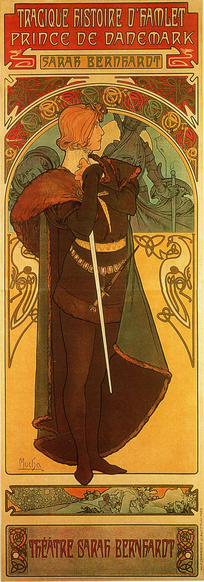 Alfons Mucha. Affiche de hameau, prince de Danemark