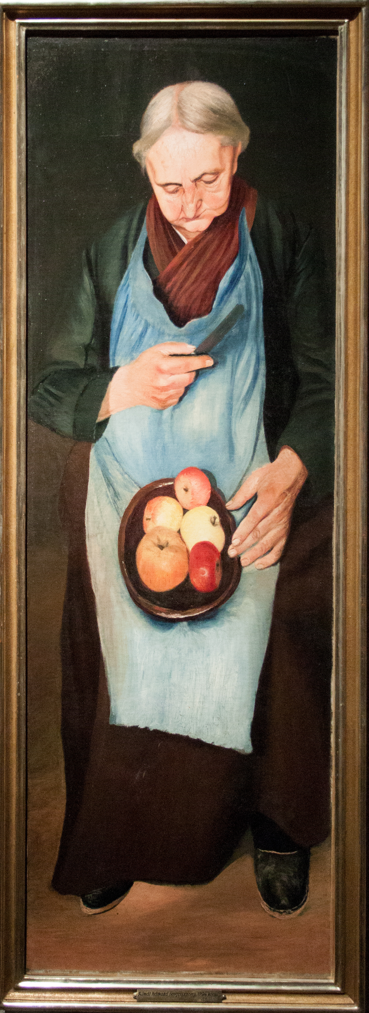 Old woman with apples