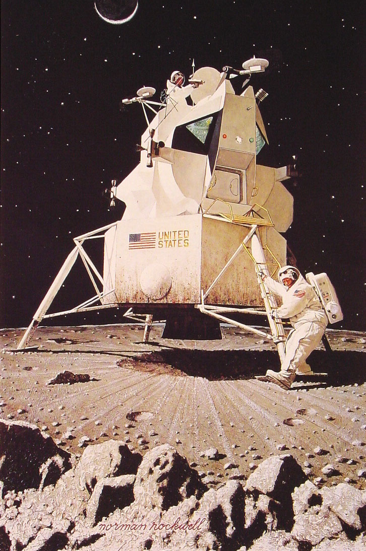 Norman Rockwell. Man on the moon