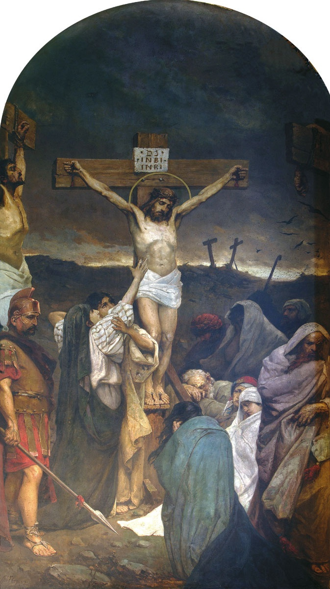 Pavel Alexandrovich Svedomsky. The crucifixion. Fragment of painting of the Vladimir Cathedral in Kiev