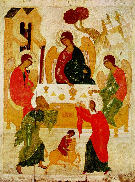 Icon Painting. The old Testament Trinity