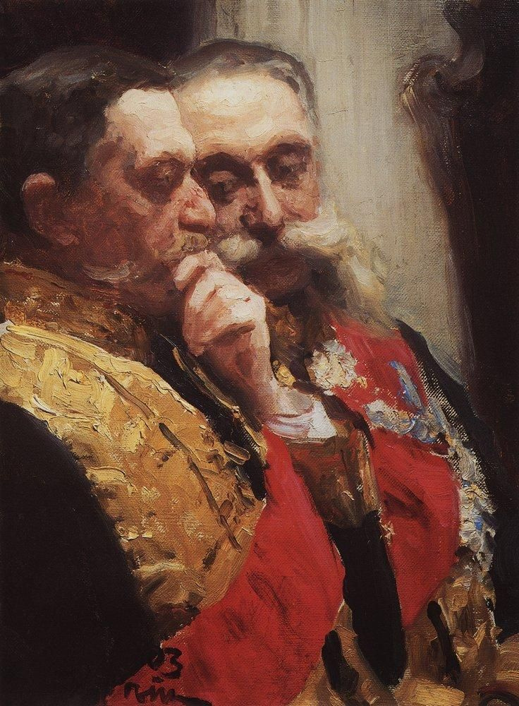 Ilya Efimovich Repin. Portrait of L. I. Goremykina N. N. Gerard, members of the state Council. Etude