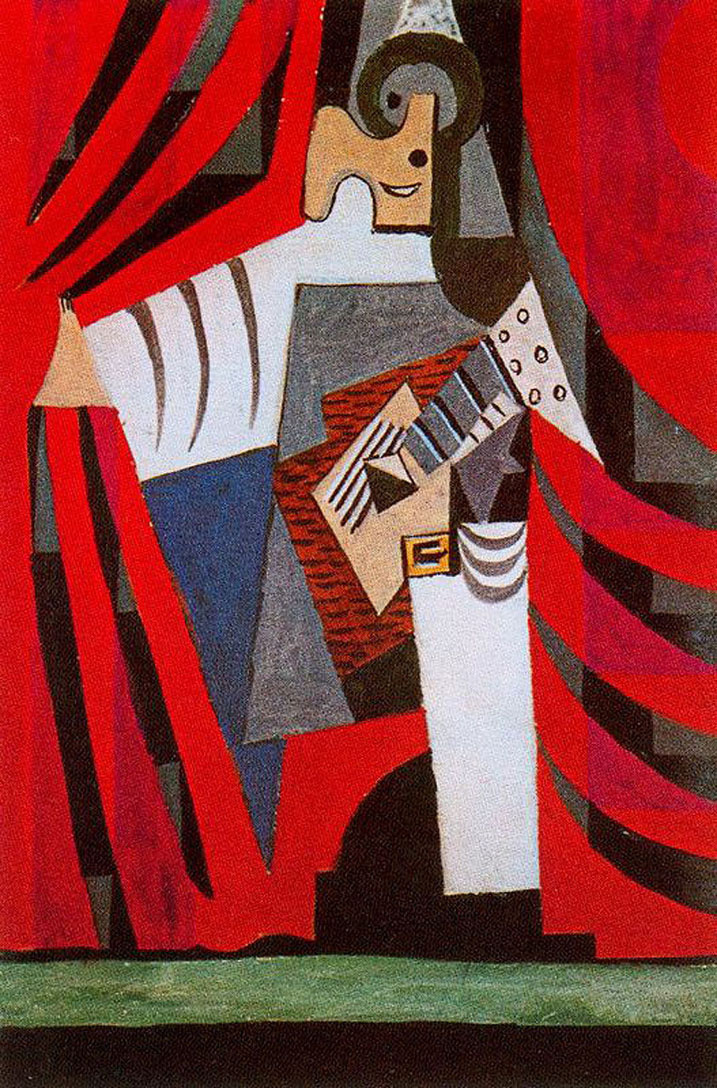 Pablo Picasso. Punchinello con guitarra
