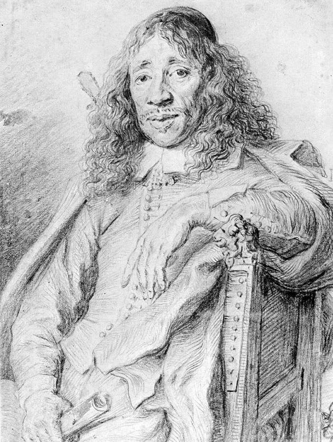 Jan Lievens. Portrait of poet Jan Vos
