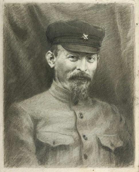 Alexander Nikitich Paramonov. Portrait Of Felix Dzerzhinsky. 1941 feather