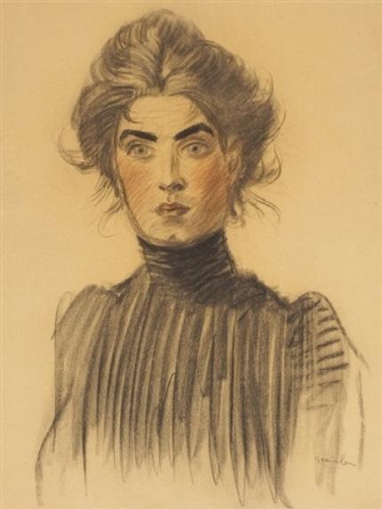 Theophile-Alexander Steinlen. Female portrait