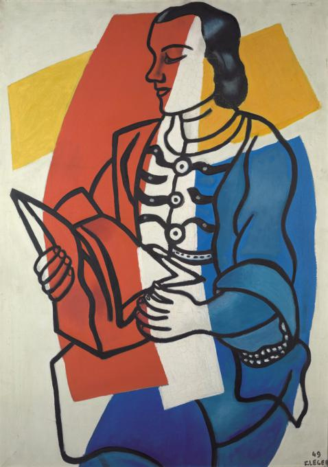 Fernand Leger. Reading (portrait of Nadia Léger, the artist's wife)