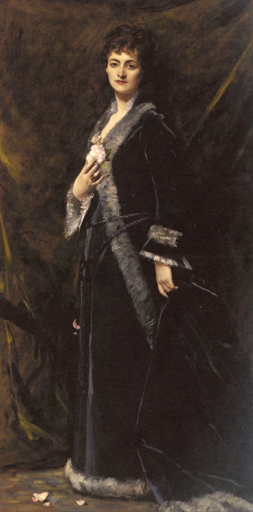 Carolus-Durand. Portrait of woman in black