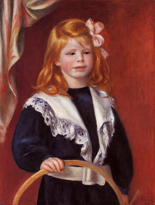 Pierre Auguste Renoir. Jean Renoir（或带箍的孩子）的肖像