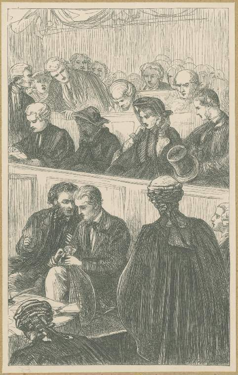 John Everett Millais. Le tribunal. Illustration aux œuvres d'Anthony Троллопа