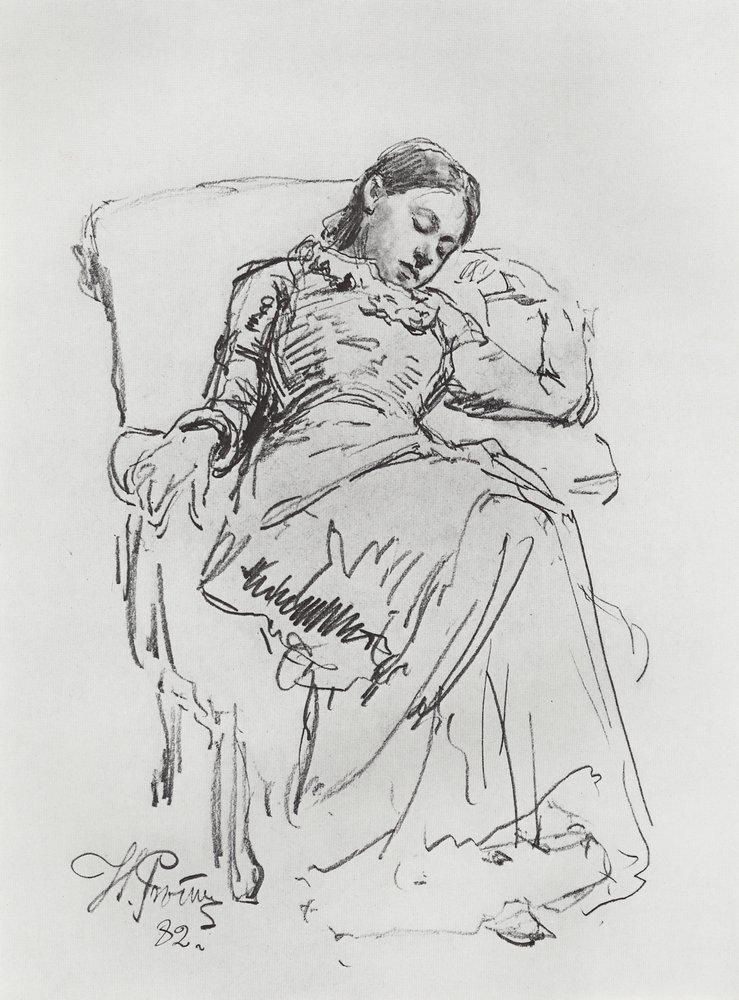 Ilya Efimovich Repin. Rest. Sketch