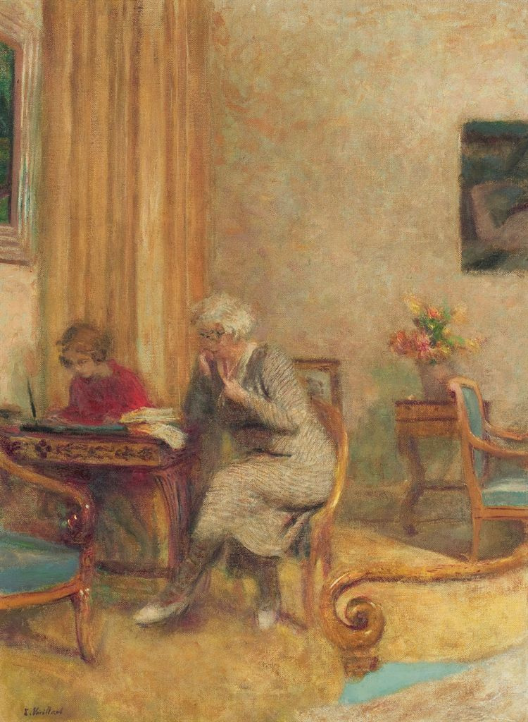 Reproduction Tableau Édouard Vuillard 'Jos Et Lucie Hessel' - Toile Sur Cadre Prête à Accrocher