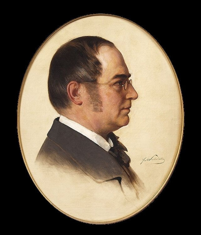 Franz Xaver Winterhalter. Portrait of Dr. Uhland in profile