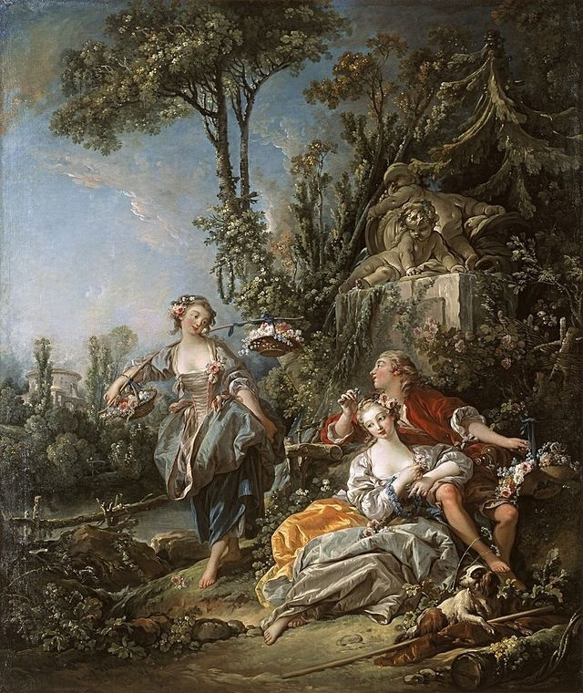 Francois Boucher. Amoureux dans le parc