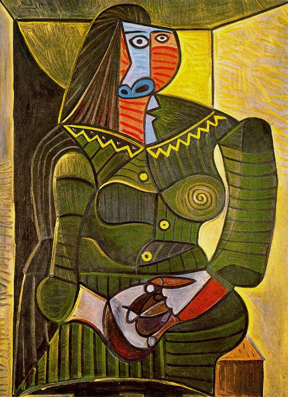 Pablo Picasso. The woman in green (Dora Maar)