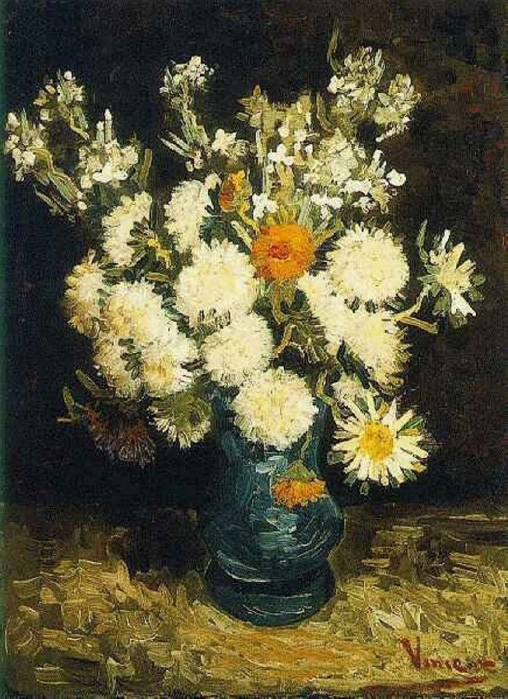 Flowers In A Blue Vase By Vincent Van Gogh History Analysis Facts