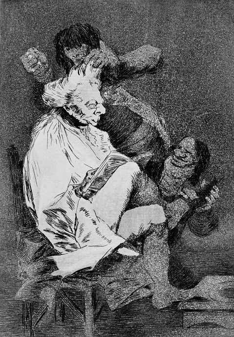 Francisco Goya. "This is called reading" (a Series of "Caprichos", page 29)