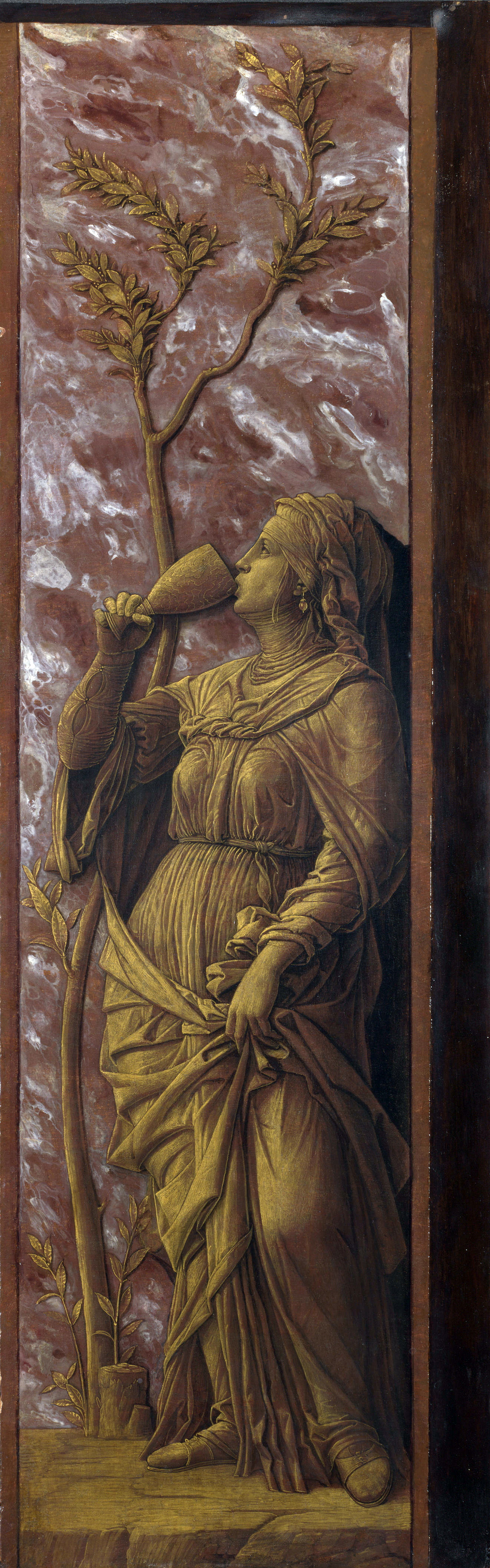 Andrea Mantegna. Drinking woman