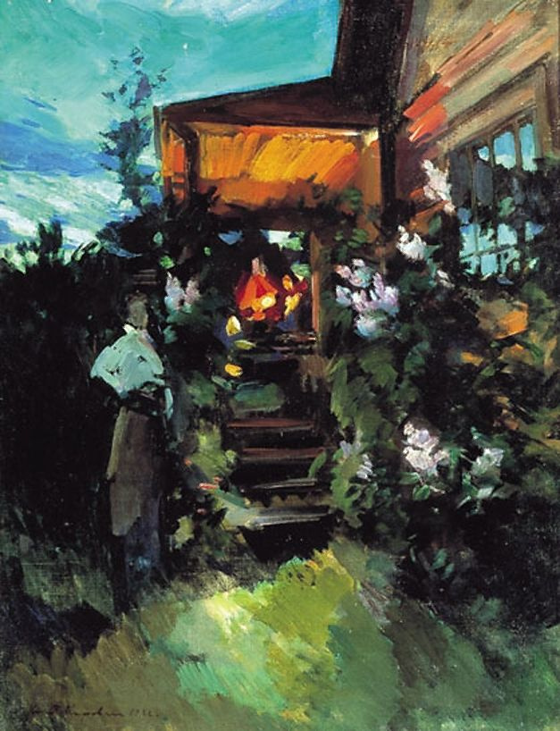 Konstantin Korovin. Summer evening on the porch