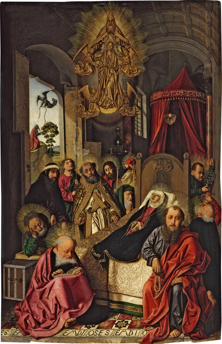 Bartolomé Bermejo. Death and Assumption of the Virgin