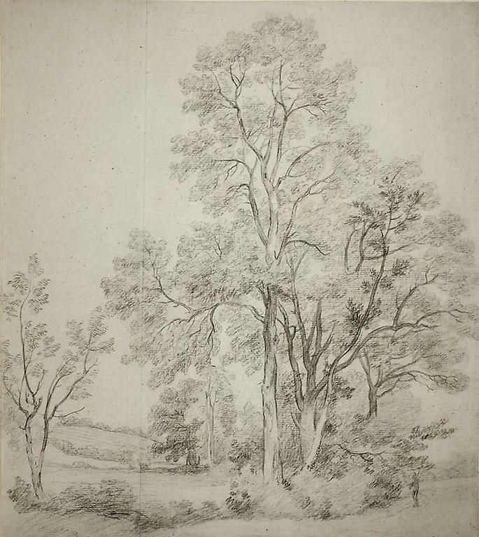 John Constable. Elms. The sketch for the landscape of the Eastern Bergholt with the Church