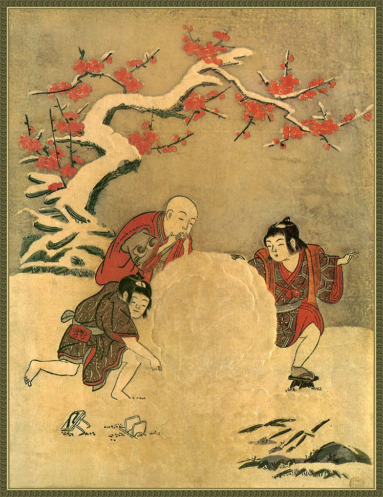 Suzuki Harunobu. Snow globe