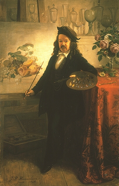 Johann Peter Gazhenclere. Portrait of the artist Johann Wilhelm Preyer