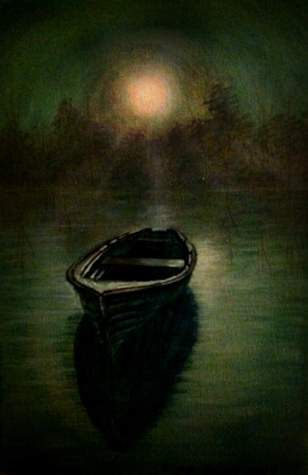 Cristina de biasio. Boat in the moonlight