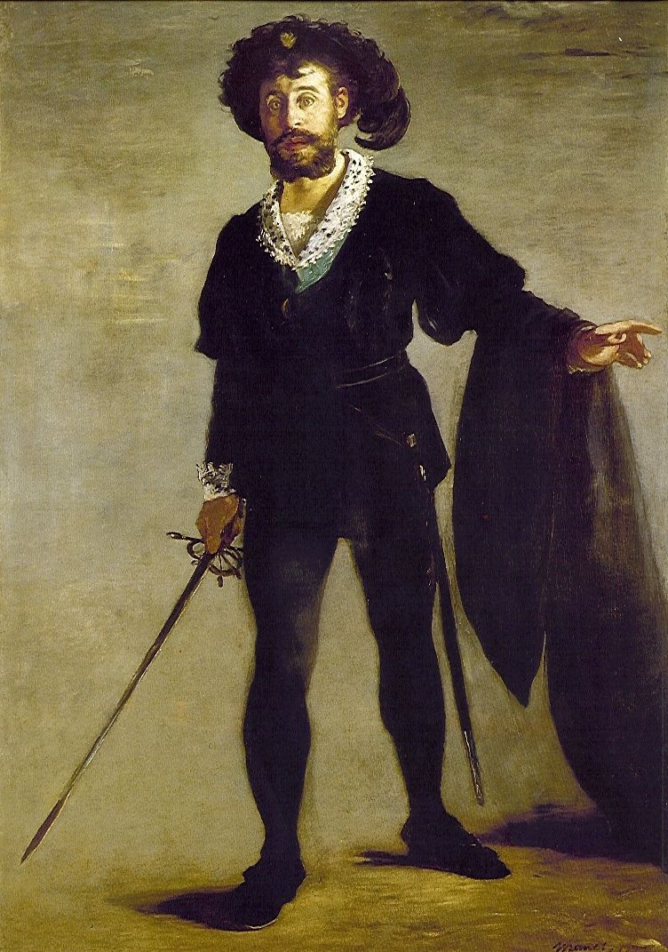 Edouard Manet. Portrait of Jean-Baptiste Faure in the role of hamlet
