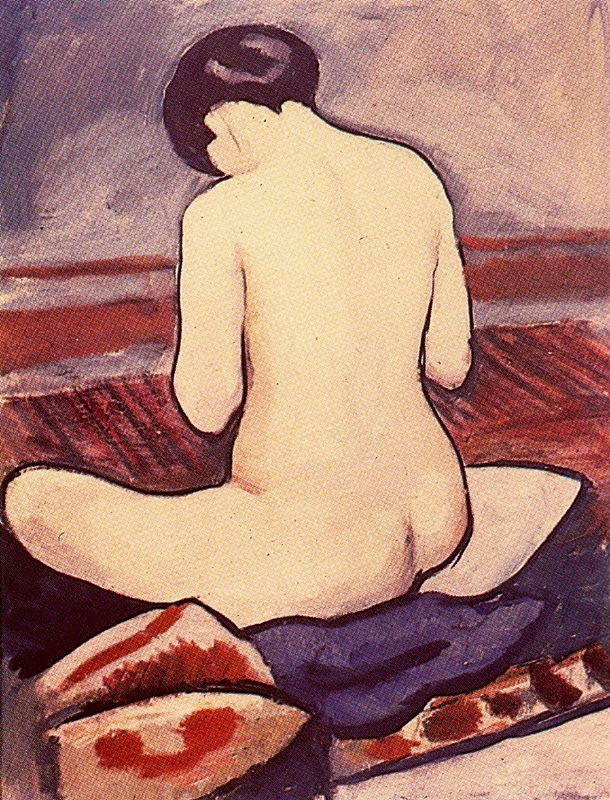 August Macke. Nude with head bowed