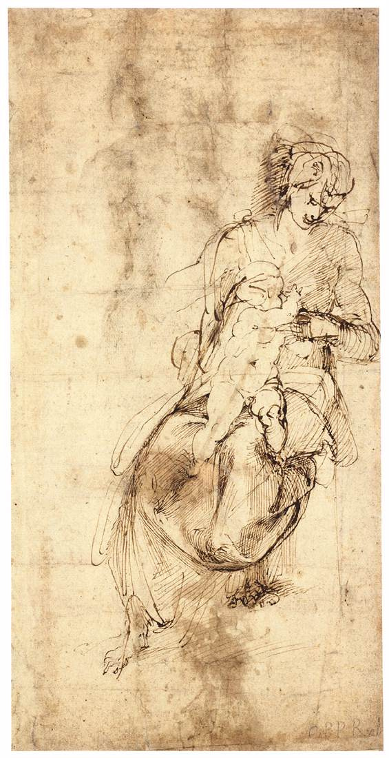 Michelangelo Buonarroti. The Madonna and child
