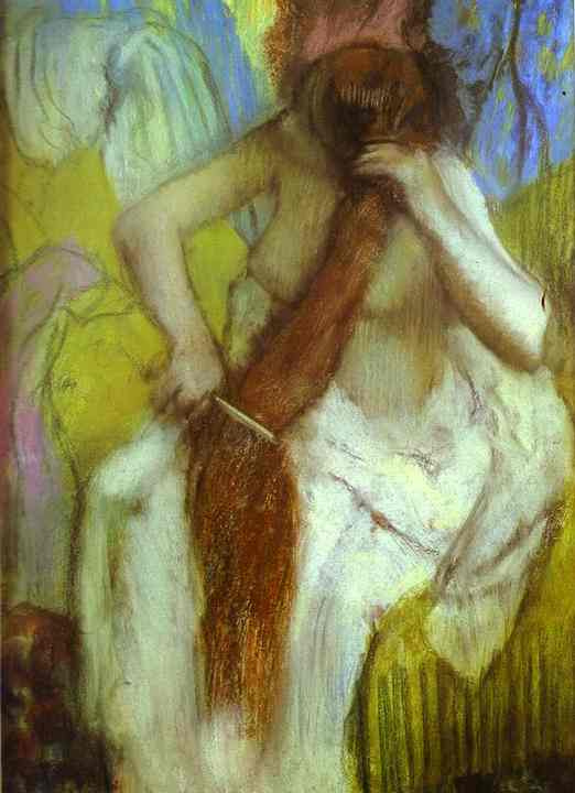 Edgar Degas. Woman doing hair