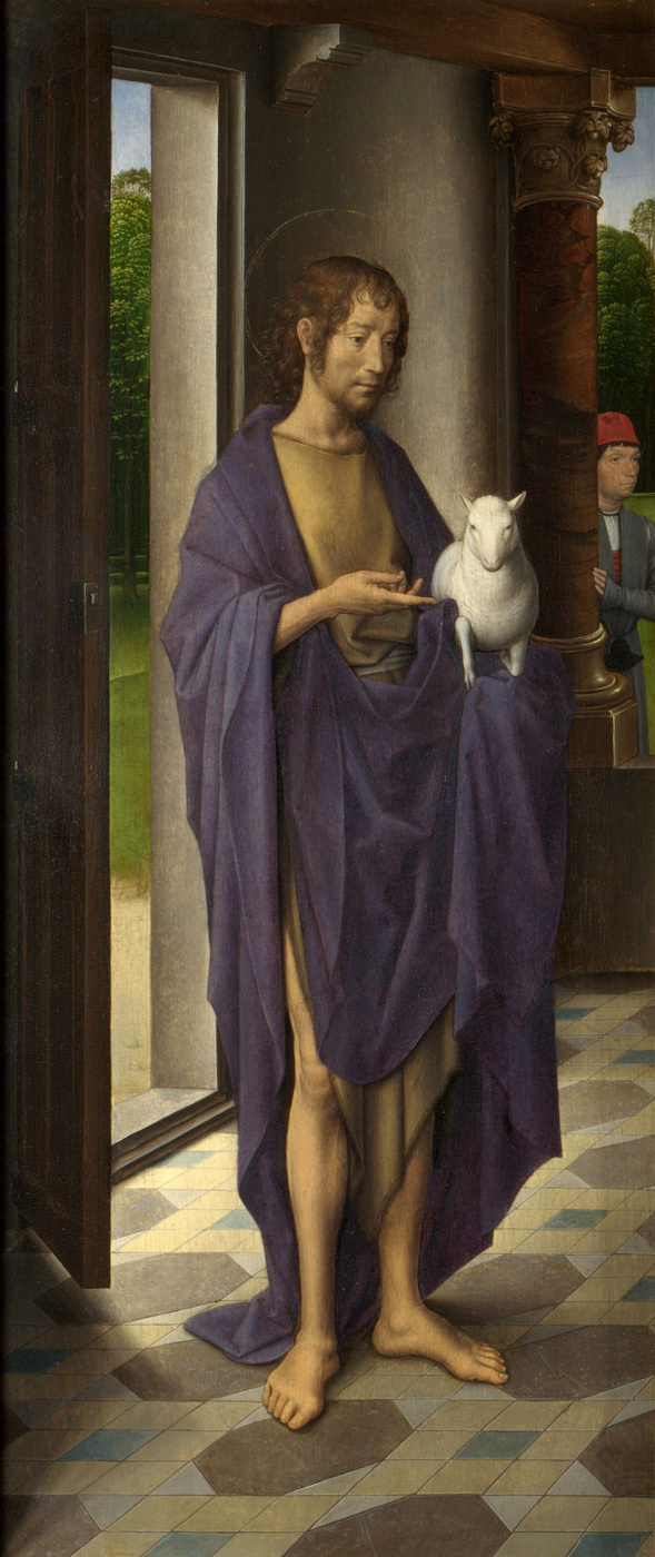 Hans Memling. Saint John The Baptist. Triptych Donna. Left wing.