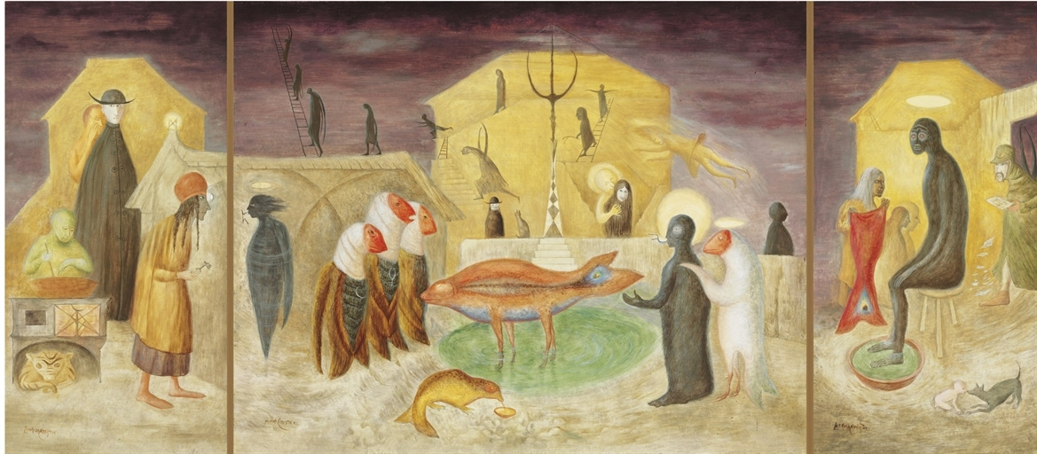 Leonora Carrington. Christmas. Triptych