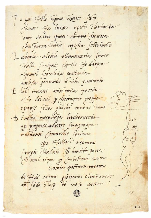 Michelangelo Buonarroti. Sonnet Michelangelo pattern