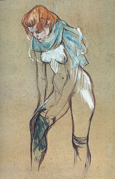 Henri de Toulouse-Lautrec. Woman in stockings