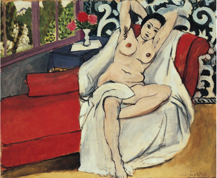 Henri Matisse. Stripped on the sofa