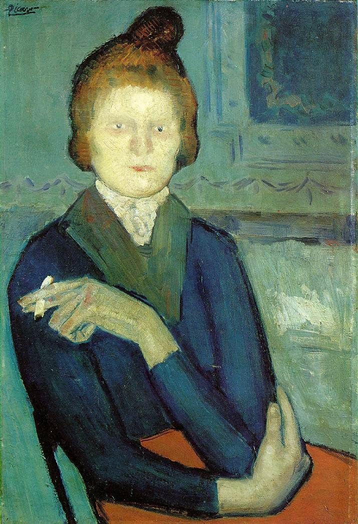 Pablo Picasso. A woman with a cigarette