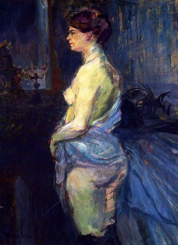 Henri de Toulouse-Lautrec. Woman lifts shirt