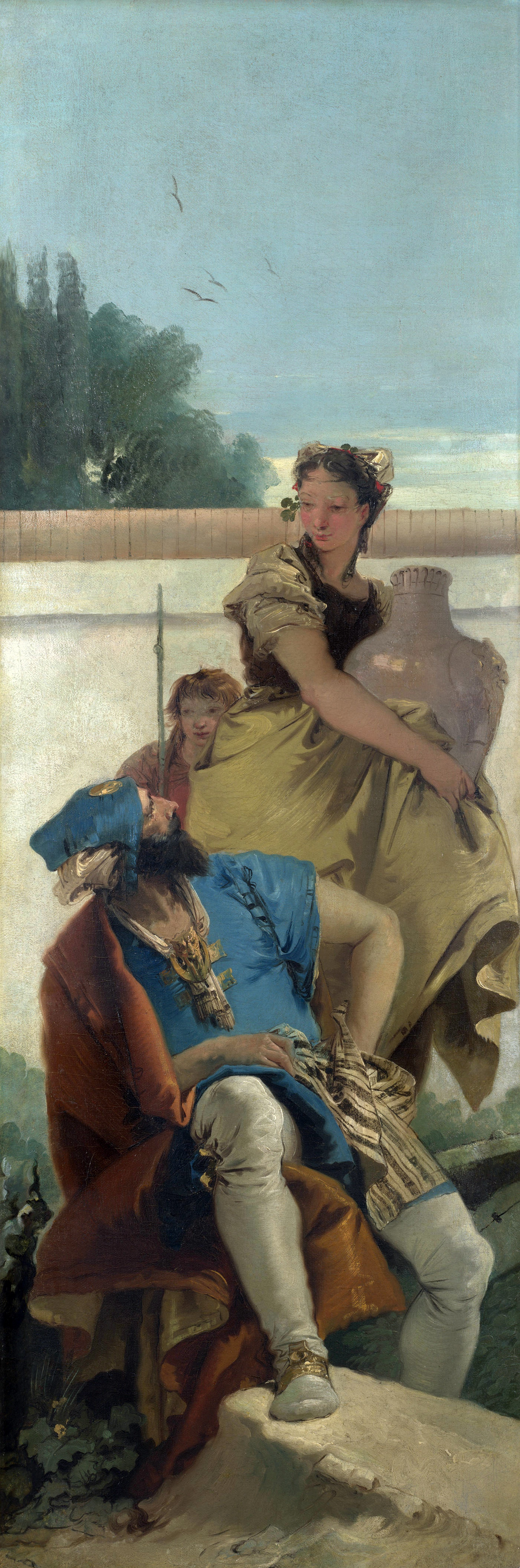 Giovanni Battista Tiepolo. Сидящий мужчина, женщина с кувшином и мальчик