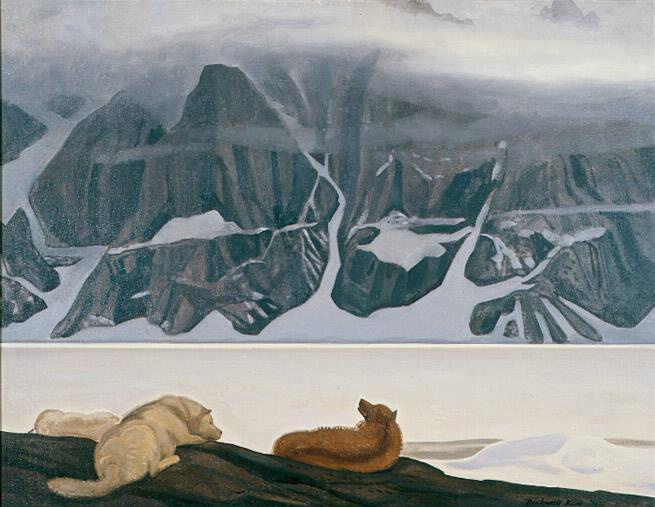 Rockwell Kent. Dogs in Kangerdluarssuk Fjord