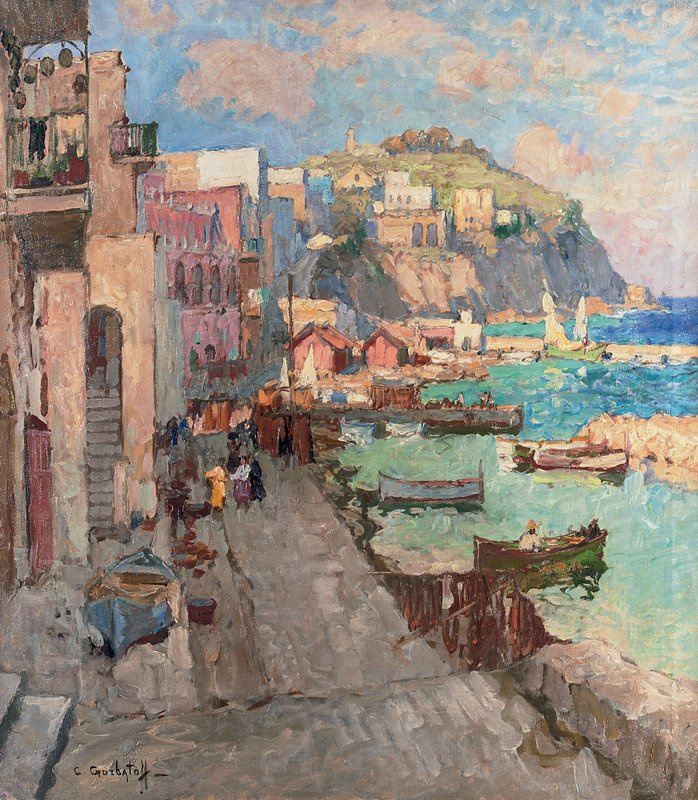 Konstantin Ivanovich Gorbatov. Fishing town on Capri