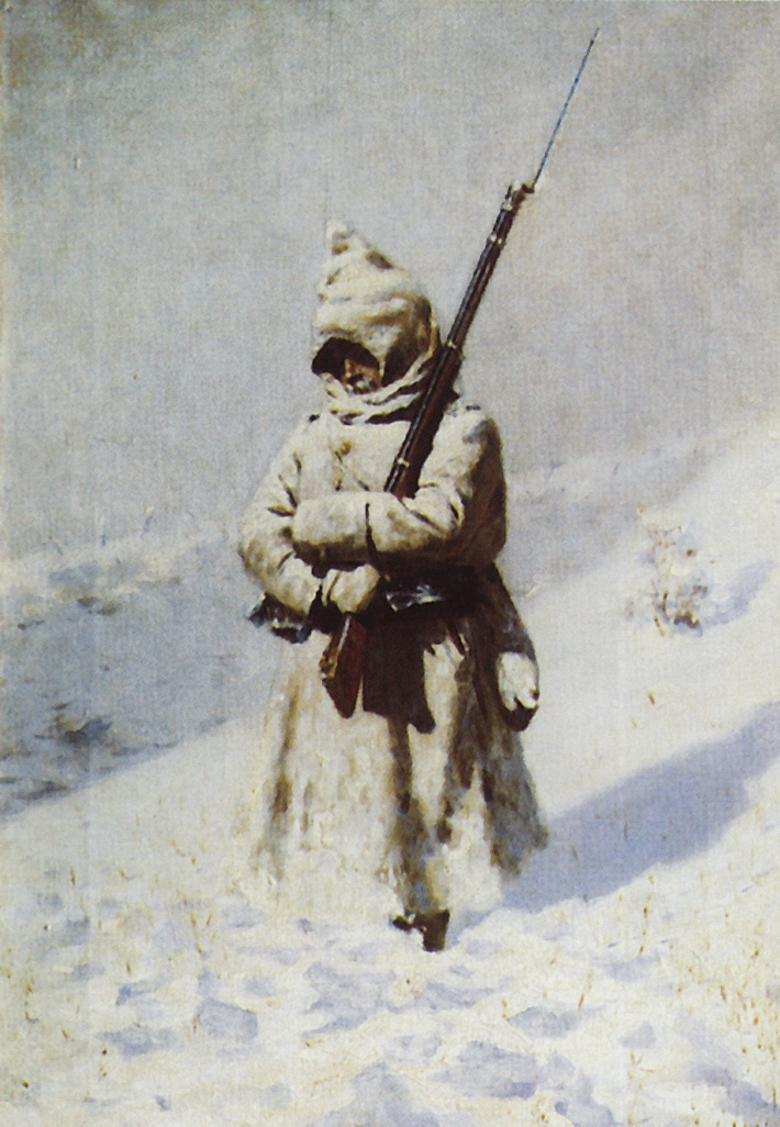 Vasily Vereshchagin. Soldiers in the snow