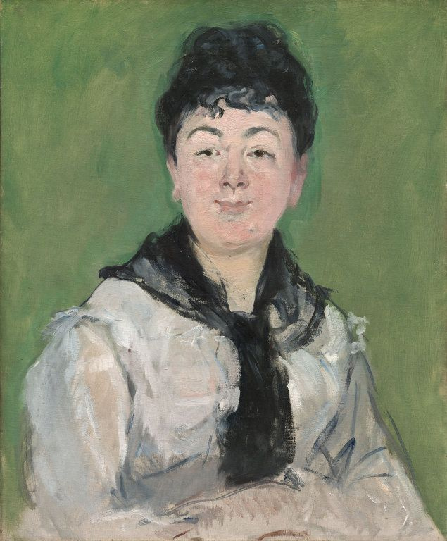 Edouard Manet. Portrait of a lady with a black scarf